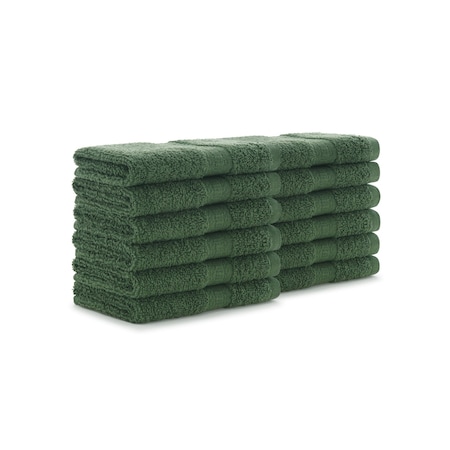 Monarch Brands True Color Wash Cloths , Hunter Green, 300PK WASH-HGREEN-CS